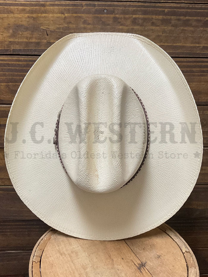 Stetson SSELMH-734281 ELMHURST Straw Hat Natural side / front view. If you need any assistance with this item or the purchase of this item please call us at five six one seven four eight eight eight zero one Monday through Saturday 10:00a.m EST to 8:00 p.m EST