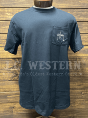 Guy Harvey GHV56001-BLK Mens Short Sleeve Pocket T-Shirt Black front view. If you need any assistance with this item or the purchase of this item please call us at five six one seven four eight eight eight zero one Monday through Saturday 10:00a.m EST to 8:00 p.m EST