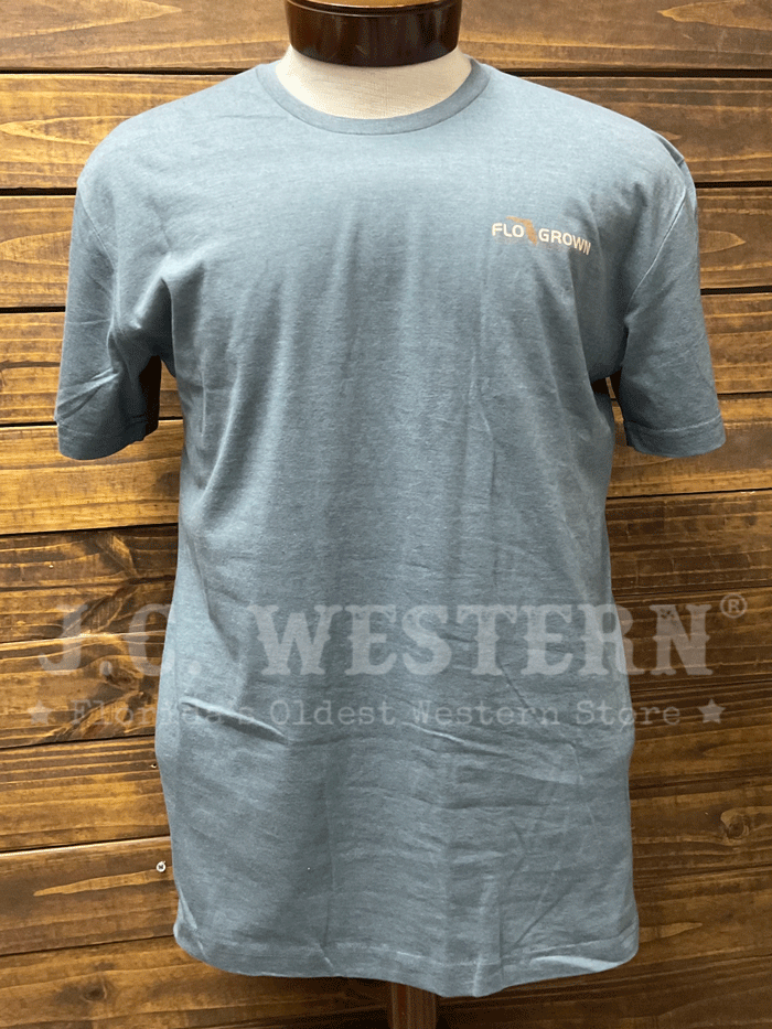 FloGrown FGM-1851 Mens Fowl Language Tee Grey back view. If you need any assistance with this item or the purchase of this item please call us at five six one seven four eight eight eight zero one Monday through Saturday 10:00a.m EST to 8:00 p.m EST