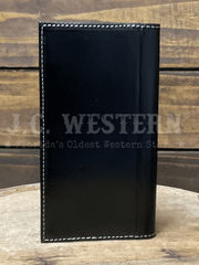 Nocona N500046702 Mens Floral Overlay Rodeo Wallet Brown And Black back view. If you need any assistance with this item or the purchase of this item please call us at five six one seven four eight eight eight zero one Monday through Saturday 10:00a.m EST to 8:00 p.m EST