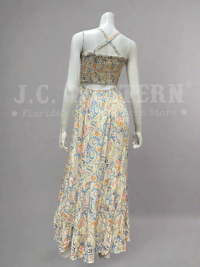 Travida 6476-1682 Womens Tinsley Dress Organic Paisley Multicolor front view. If you need any assistance with this item or the purchase of this item please call us at five six one seven four eight eight eight zero one Monday through Saturday 10:00a.m EST to 8:00 p.m EST

