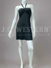 Santiki 6405-1035 Womens Shayna Dress Black front view. If you need any assistance with this item or the purchase of this item please call us at five six one seven four eight eight eight zero one Monday through Saturday 10:00a.m EST to 8:00 p.m EST

