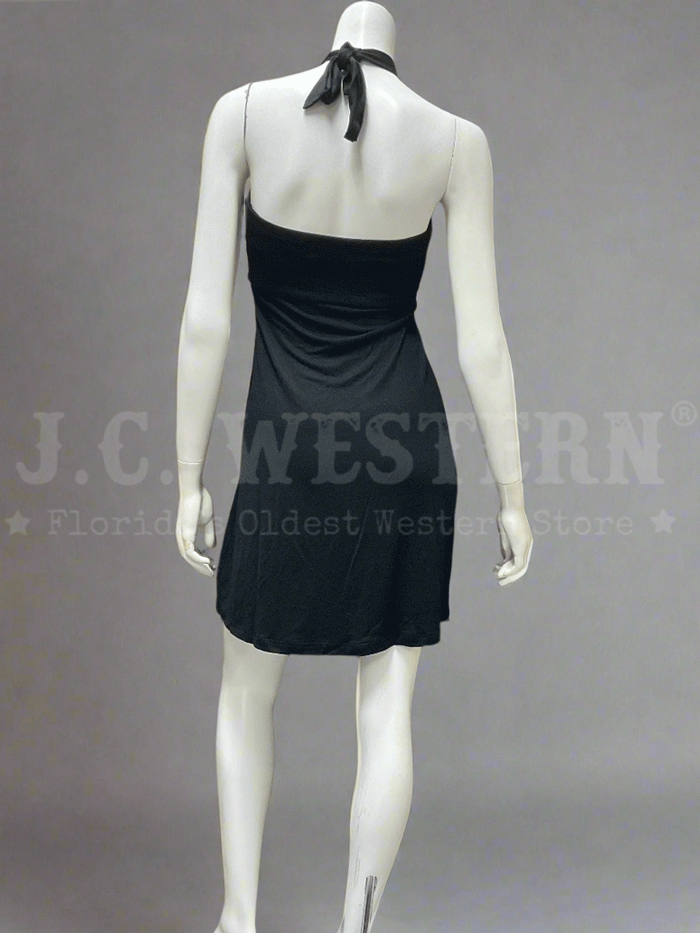 Santiki 6405-1035 Womens Shayna Dress Black front view. If you need any assistance with this item or the purchase of this item please call us at five six one seven four eight eight eight zero one Monday through Saturday 10:00a.m EST to 8:00 p.m EST

