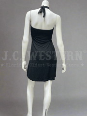 Santiki 6405-1035 Womens Shayna Dress Black back view. If you need any assistance with this item or the purchase of this item please call us at five six one seven four eight eight eight zero one Monday through Saturday 10:00a.m EST to 8:00 p.m EST

