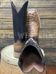 Black Jack BCGR9126-96 Mens Ostrich Western Boot Burnished Cigar Tan back and toe view. If you need any assistance with this item or the purchase of this item please call us at five six one seven four eight eight eight zero one Monday through Saturday 10:00a.m EST to 8:00 p.m EST