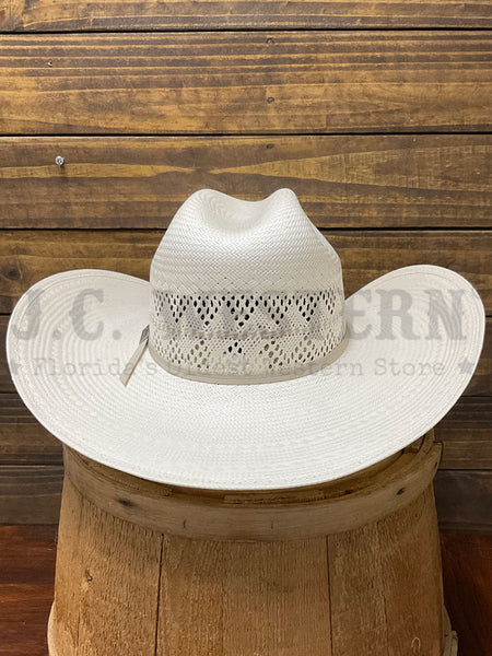 Larry Mahan LMH11169 10X DURANT Straw Hat Ice White back view. If you need any assistance with this item or the purchase of this item please call us at five six one seven four eight eight eight zero one Monday through Saturday 10:00a.m EST to 8:00 p.m EST