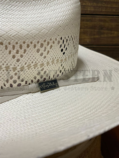 Larry Mahan LMH11169 10X DURANT Straw Hat Ice White close up. If you need any assistance with this item or the purchase of this item please call us at five six one seven four eight eight eight zero one Monday through Saturday 10:00a.m EST to 8:00 p.m EST