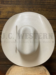 Larry Mahan LMH11169 10X DURANT Straw Hat Ice White view from above. If you need any assistance with this item or the purchase of this item please call us at five six one seven four eight eight eight zero one Monday through Saturday 10:00a.m EST to 8:00 p.m EST