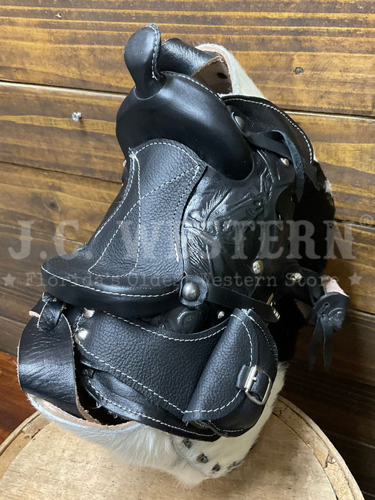 South Bay Leather WS-H Womens Hair On Saddle Purse Black And White view from above. If you need any assistance with this item or the purchase of this item please call us at five six one seven four eight eight eight zero one Monday through Saturday 10:00a.m EST to 8:00 p.m EST