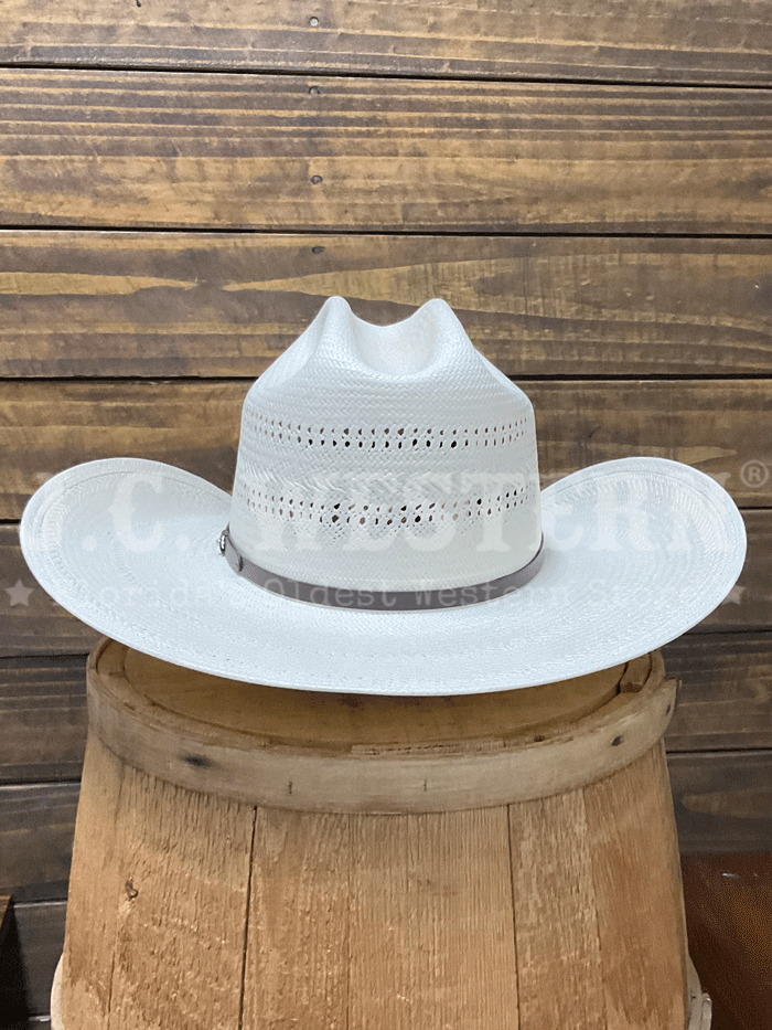 Stetson SSGAIN-684281 GAINES 10X Straw Hat Natural front and side view. If you need any assistance with this item or the purchase of this item please call us at five six one seven four eight eight eight zero one Monday through Saturday 10:00a.m EST to 8:00 p.m EST
