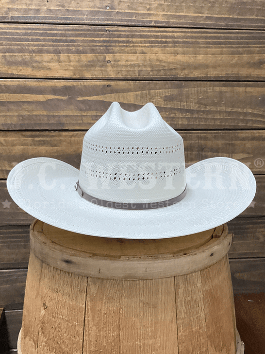 Stetson SSGAIN-684281 GAINES 10X Straw Hat Natural back view. If you need any assistance with this item or the purchase of this item please call us at five six one seven four eight eight eight zero one Monday through Saturday 10:00a.m EST to 8:00 p.m EST