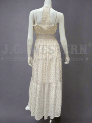 Miss Me MD1852T Womens Ditzy Floral Print Maxi Dress Ivory back view. If you need any assistance with this item or the purchase of this item please call us at five six one seven four eight eight eight zero one Monday through Saturday 10:00a.m EST to 8:00 p.m EST