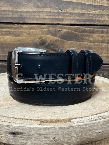 Black Jack 14811 Mens Leather Belt Matte Black front view. If you need any assistance with this item or the purchase of this item please call us at five six one seven four eight eight eight zero one Monday through Saturday 10:00a.m EST to 8:00 p.m EST
