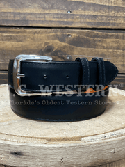 Black Jack 14811 Mens Leather Belt Matte Black front view. If you need any assistance with this item or the purchase of this item please call us at five six one seven four eight eight eight zero one Monday through Saturday 10:00a.m EST to 8:00 p.m EST
