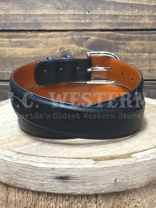Black Jack 15620 Mens Leather Billet Belt Matte Black back view. If you need any assistance with this item or the purchase of this item please call us at five six one seven four eight eight eight zero one Monday through Saturday 10:00a.m EST to 8:00 p.m EST

