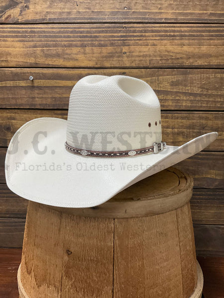 Larry Mahan LMH11071 BULL 10X Straw Hat Ivory front view. If you need any assistance with this item or the purchase of this item please call us at five six one seven four eight eight eight zero one Monday through Saturday 10:00a.m EST to 8:00 p.m EST