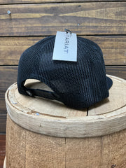 Ariat A300091801 Flexfit 110 3D Embroidery Cap Black back view. If you need any assistance with this item or the purchase of this item please call us at five six one seven four eight eight eight zero one Monday through Saturday 10:00a.m EST to 8:00 p.m EST