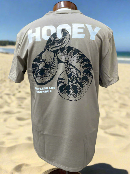 Hooey HT1892BR Rattlesnake Roundup T-shirt Shitake Brown back view. If you need any assistance with this item or the purchase of this item please call us at five six one seven four eight eight eight zero one Monday through Saturday 10:00a.m EST to 8:00 p.m EST