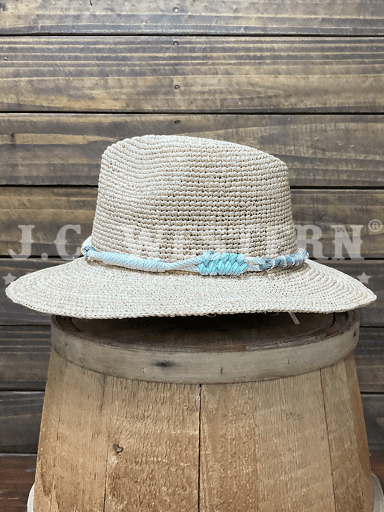Scala LR785-NAT CALLA Raffia Safari Hat Natural side view. If you need any assistance with this item or the purchase of this item please call us at five six one seven four eight eight eight zero one Monday through Saturday 10:00a.m EST to 8:00 p.m EST



