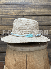 Scala LR785-NAT CALLA Raffia Safari Hat Natural side view. If you need any assistance with this item or the purchase of this item please call us at five six one seven four eight eight eight zero one Monday through Saturday 10:00a.m EST to 8:00 p.m EST



