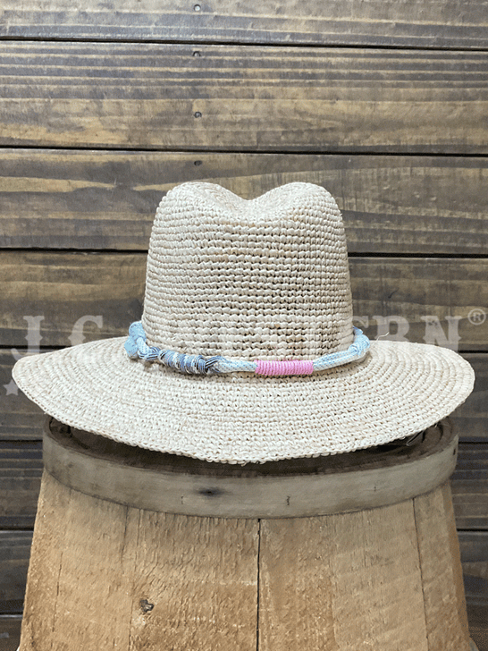 Scala LR785-NAT CALLA Raffia Safari Hat Natural back view. If you need any assistance with this item or the purchase of this item please call us at five six one seven four eight eight eight zero one Monday through Saturday 10:00a.m EST to 8:00 p.m EST


