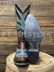 Old Gringo YL660-4 Womens ZINNIA Leather Boot Brass Bark front and sole view. If you need any assistance with this item or the purchase of this item please call us at five six one seven four eight eight eight zero one Monday through Saturday 10:00a.m EST to 8:00 p.m EST