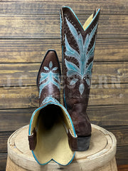 Old Gringo YL660-4 Womens ZINNIA Leather Boot Brass Bark back and toe view. If you need any assistance with this item or the purchase of this item please call us at five six one seven four eight eight eight zero one Monday through Saturday 10:00a.m EST to 8:00 p.m EST