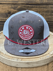 Red Dirt RDHC-446 THE RUINS Trucker Cap White Brown front view. If you need any assistance with this item or the purchase of this item please call us at five six one seven four eight eight eight zero one Monday through Saturday 10:00a.m EST to 8:00 p.m EST

