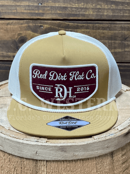 Red Dirt RDHC-442 DAWN Trucker Cap Cream Tan front view. If you need any assistance with this item or the purchase of this item please call us at five six one seven four eight eight eight zero one Monday through Saturday 10:00a.m EST to 8:00 p.m EST

