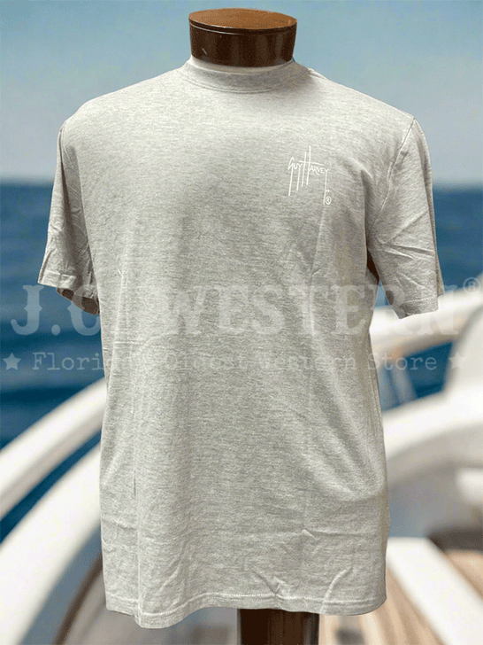 Guy Harvey GHV56924-SGH Mens Short Sleeve T-Shirt Sport Grey Heather front view. If you need any assistance with this item or the purchase of this item please call us at five six one seven four eight eight eight zero one Monday through Saturday 10:00a.m EST to 8:00 p.m EST