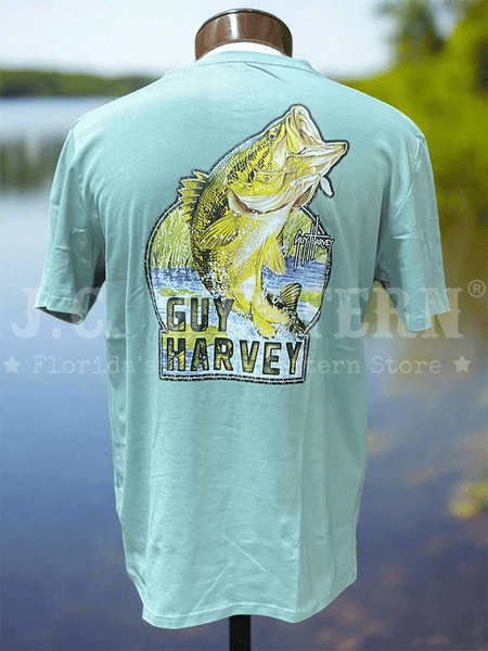 Guy Harvey GHV56924-BSF Mens Short Sleeve T-Shirt Blue Surf back view. If you need any assistance with this item or the purchase of this item please call us at five six one seven four eight eight eight zero one Monday through Saturday 10:00a.m EST to 8:00 p.m EST