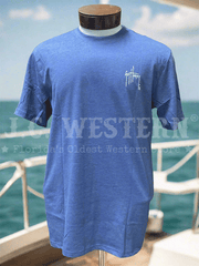 Guy Harvey GHV56924-CBH Mens Short Sleeve T-Shirt Crown Blue Heather front view. If you need any assistance with this item or the purchase of this item please call us at five six one seven four eight eight eight zero one Monday through Saturday 10:00a.m EST to 8:00 p.m EST