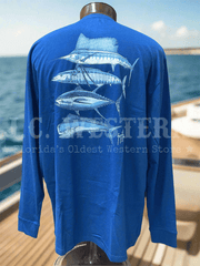 Guy Harvey GHV56933-SB Mens Long Sleeve T-Shirt State Blue back view. If you need any assistance with this item or the purchase of this item please call us at five six one seven four eight eight eight zero one Monday through Saturday 10:00a.m EST to 8:00 p.m EST