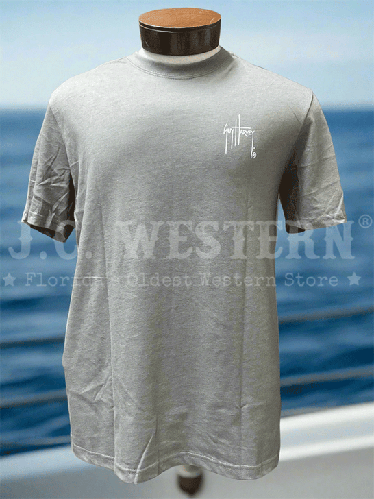 Guy Harvey GHV56924-CHR2 Mens Short Sleeve T-Shirt Charcoal Heather front view. If you need any assistance with this item or the purchase of this item please call us at five six one seven four eight eight eight zero one Monday through Saturday 10:00a.m EST to 8:00 p.m EST