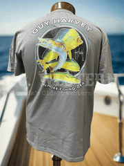 Guy Harvey GHV56924-CHR2 Mens Short Sleeve T-Shirt Charcoal Heather back view. If you need any assistance with this item or the purchase of this item please call us at five six one seven four eight eight eight zero one Monday through Saturday 10:00a.m EST to 8:00 p.m EST