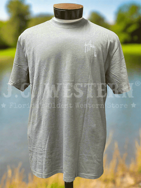 Guy Harvey GHV56924-CHR Mens Short Sleeve T-Shirt Charcoal Heather front view. If you need any assistance with this item or the purchase of this item please call us at five six one seven four eight eight eight zero one Monday through Saturday 10:00a.m EST to 8:00 p.m EST