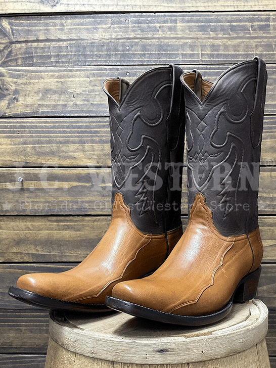 Black Jack BCGC1724-V3 Mens Kangaroo Tail Western Boot Burnished Cognac side / front view. If you need any assistance with this item or the purchase of this item please call us at five six one seven four eight eight eight zero one Monday through Saturday 10:00a.m EST to 8:00 p.m EST