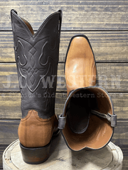 Black Jack BCGC1724-V3 Mens Kangaroo Tail Western Boot Burnished Cognac back and toe view. If you need any assistance with this item or the purchase of this item please call us at five six one seven four eight eight eight zero one Monday through Saturday 10:00a.m EST to 8:00 p.m EST