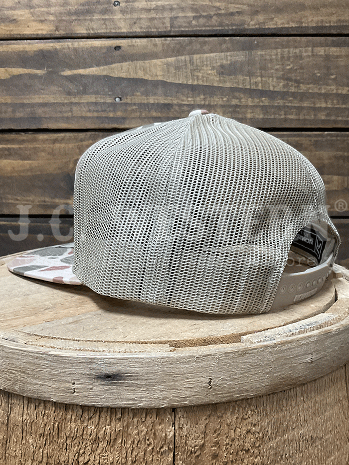 Shoot & Reel SR16-HDC Mallard Outline Embroidery Flat Bill Cap Harvest Duck Camo side / front view. If you need any assistance with this item or the purchase of this item please call us at five six one seven four eight eight eight zero one Monday through Saturday 10:00a.m EST to 8:00 p.m EST