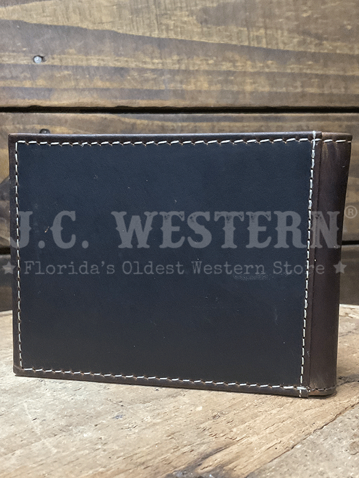 Ariat A3566502 Mens Bifold Pass Case Wallet Brown front view. If you need any assistance with this item or the purchase of this item please call us at five six one seven four eight eight eight zero one Monday through Saturday 10:00a.m EST to 8:00 p.m EST