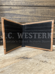 Nocona N500049008 Mens Tooled Overlay Feather Concho Bifold Wallet Tan inside view. If you need any assistance with this item or the purchase of this item please call us at five six one seven four eight eight eight zero one Monday through Saturday 10:00a.m EST to 8:00 p.m EST
