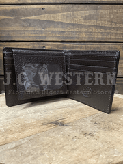 3D D250014108 Mens Hand Tooled Floral Basketweave Bifold Wallet Tan inside view. If you need any assistance with this item or the purchase of this item please call us at five six one seven four eight eight eight zero one Monday through Saturday 10:00a.m EST to 8:00 p.m EST 