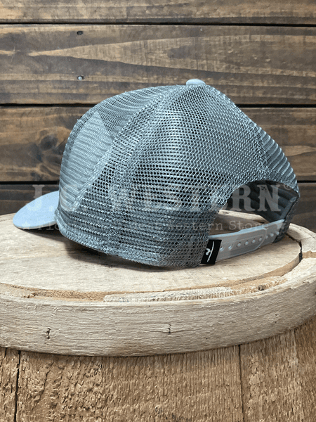 Beach & Barn HARD WORK Snapback Hat Surf Grey back / side view. If you need any assistance with this item or the purchase of this item please call us at five six one seven four eight eight eight zero one Monday through Saturday 10:00a.m EST to 8:00 p.m EST
