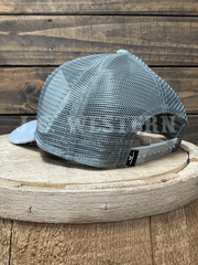 Beach & Barn HARD WORK Snapback Hat Surf Grey back / side view. If you need any assistance with this item or the purchase of this item please call us at five six one seven four eight eight eight zero one Monday through Saturday 10:00a.m EST to 8:00 p.m EST