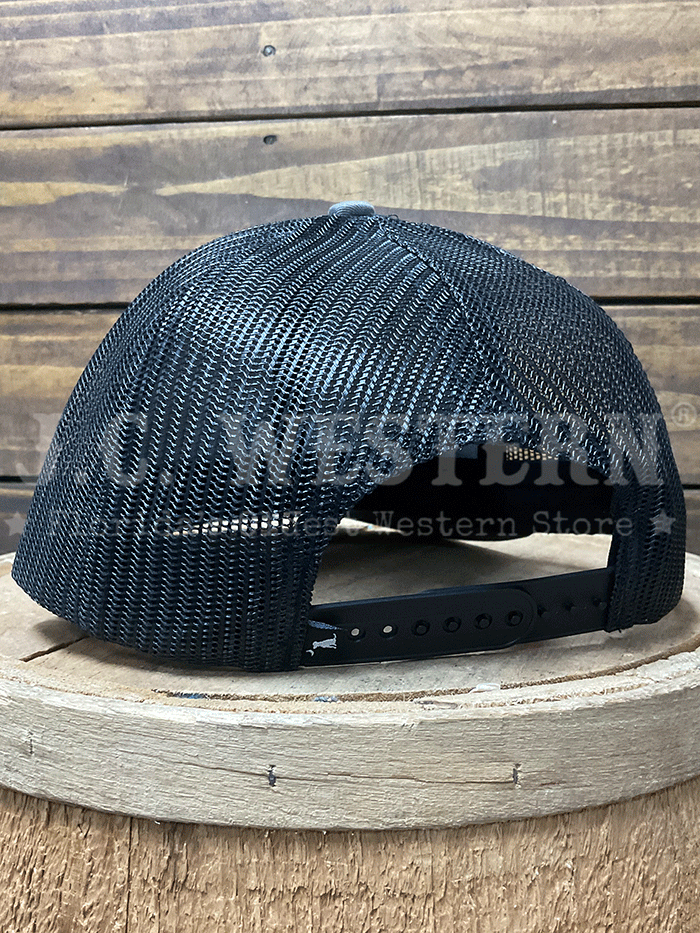 Local Boy Outfitters L3000308-CHB Fish Tails Trucker Hat Charcoal Black side / front view. If you need any assistance with this item or the purchase of this item please call us at five six one seven four eight eight eight zero one Monday through Saturday 10:00a.m EST to 8:00 p.m EST