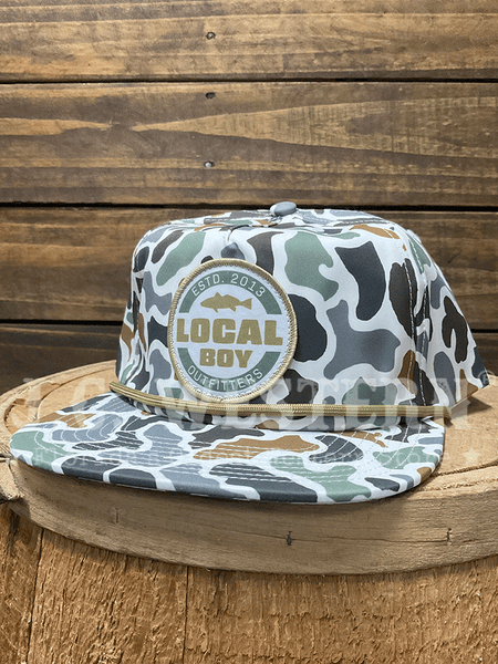 Local Boy Outfitters L3000398-LCB Classic Red LP Rope Hat Localflage Lagoon side / front view. If you need any assistance with this item or the purchase of this item please call us at five six one seven four eight eight eight zero one Monday through Saturday 10:00a.m EST to 8:00 p.m EST
