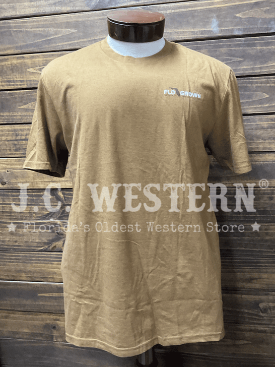 FloGrown FGM-1970 Mens Hunting Tee Copper front view. If you need any assistance with this item or the purchase of this item please call us at five six one seven four eight eight eight zero one Monday through Saturday 10:00a.m EST to 8:00 p.m EST