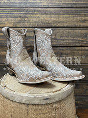 Circle G L8020 Ladies Embroidery Ankle Boot Sand Tan side view. If you need any assistance with this item or the purchase of this item please call us at five six one seven four eight eight eight zero one Monday through Saturday 10:00a.m EST to 8:00 p.m EST