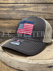 JC Western JCH3 Trucker Cap Dark Brown front / side view. If you need any assistance with this item or the purchase of this item please call us at five six one seven four eight eight eight zero one Monday through Saturday 10:00a.m EST to 8:00 p.m EST