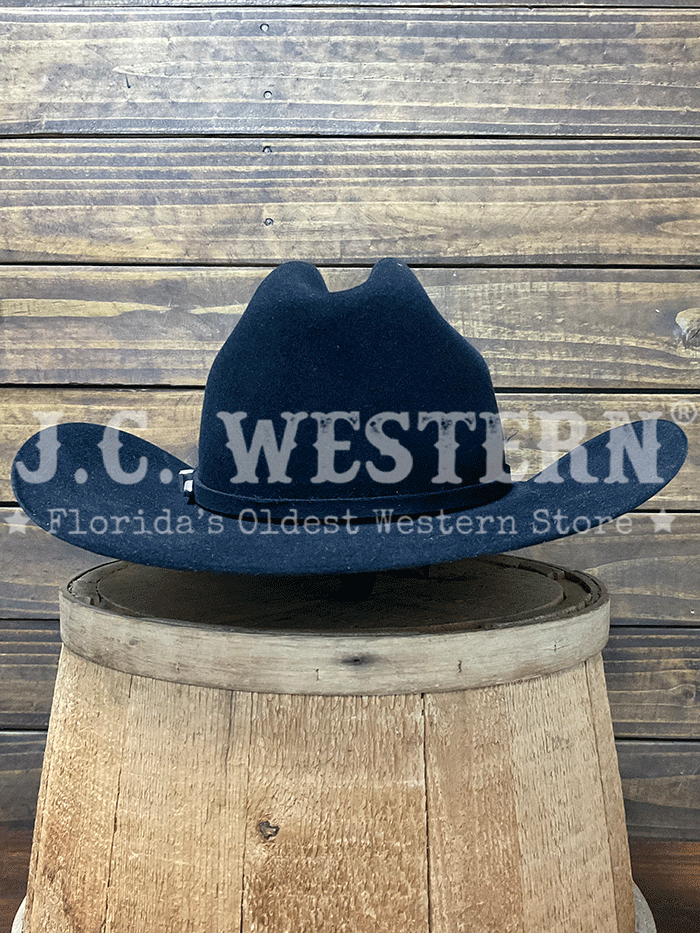 Resistol RFTCHG-684007 THE CHALLENGER 5X Felt Hat Black side / front view. If you need any assistance with this item or the purchase of this item please call us at five six one seven four eight eight eight zero one Monday through Saturday 10:00a.m EST to 8:00 p.m EST